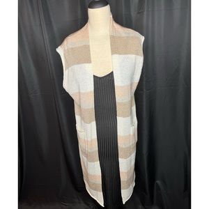 Pol- Multi-Colored Cardigan In Medium. Powder And Mocha Multi.